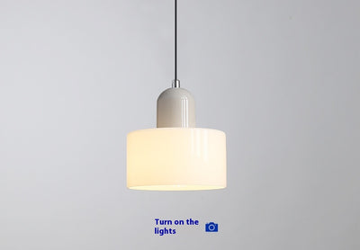 Lámpara Colgante Redonda de Vidrio Crema - Diseño Minimalista - Image 36