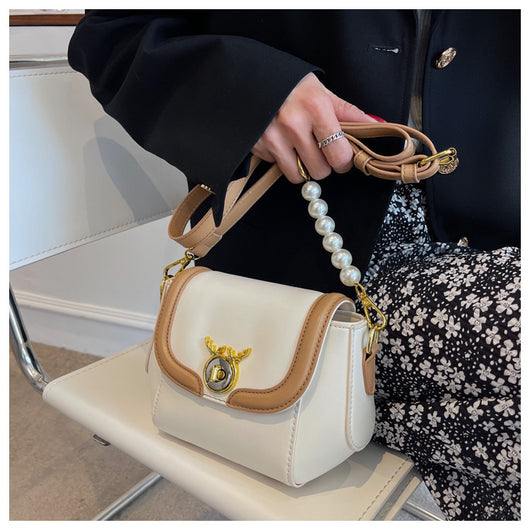 Bolsa Mensajera Pequeña con Textura y Combinación de Colores para Mujer - Image 13