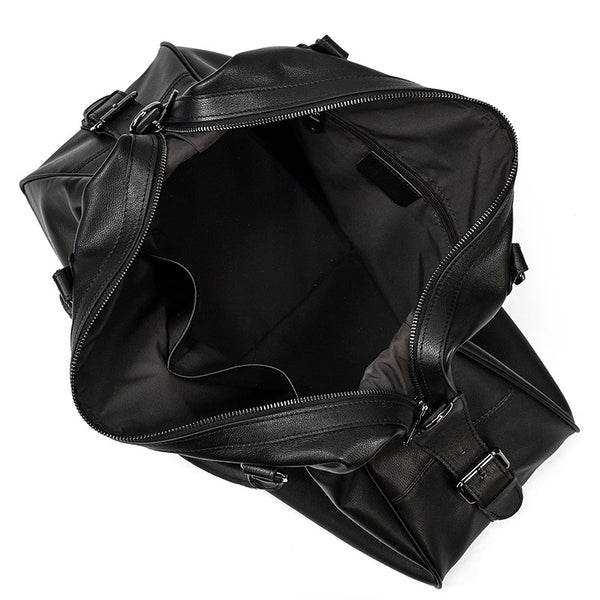 Bolso de Cuero Genuino con Asa de Hombro - Gran Capacidad