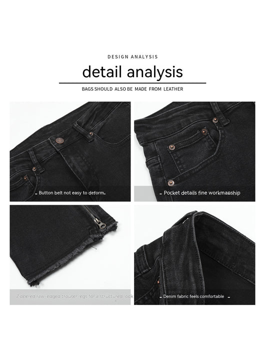 Jeans Rectos con Cierre Lateral y Orilla Sin Rematar - Image 7