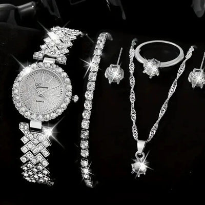Reloj para Mujer con Diamantes Incrustados - Conjunto Cornucopia - Image 5