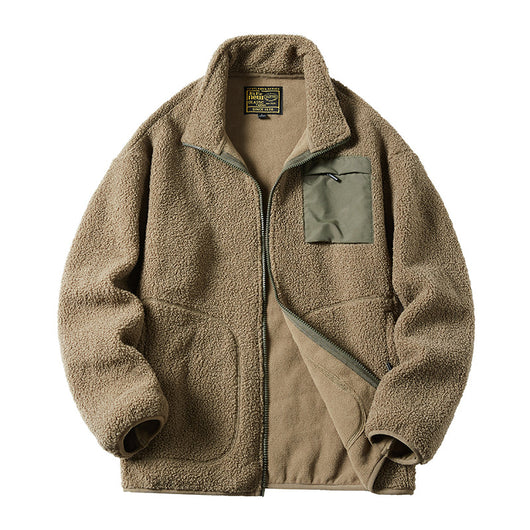 Chaqueta Denim con Forro de Terciopelo Talla Grande Hombre - Image 12