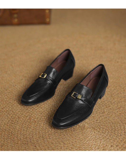 Zapatos de Cuero Británicos con Tacón Bajo de 3cm - Estilo Casual Primavera para Mujer - Image 23