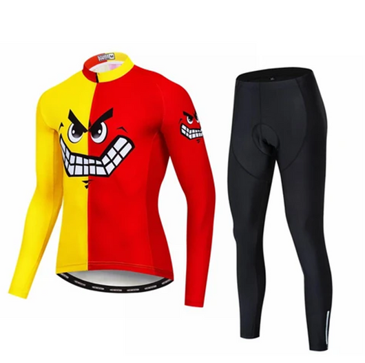 Jersey de Ciclismo Manga Larga Calavera Roja - Image 7