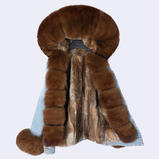 Chaqueta Denim con Forro Desmontable de Conejo - Image 7