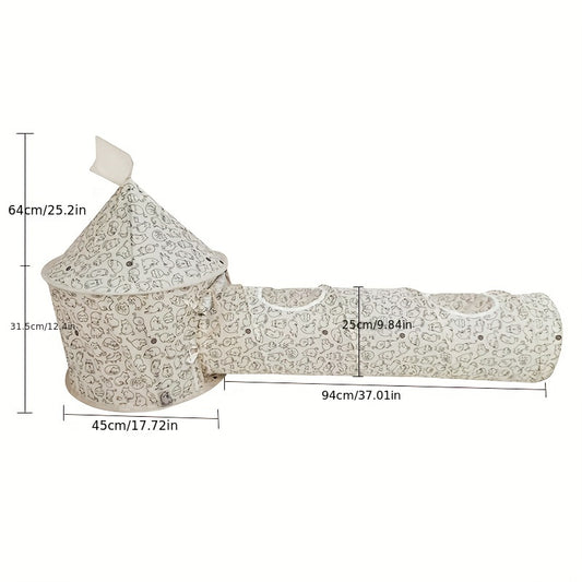 Casa Túnel para Gatos 4 Estaciones - Carpa Plegable Portátil con Túnel Extensible - Image 2