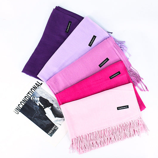 Bufanda de Cachemira Premium con Borlas para Ocasiones Especiales - Image 37