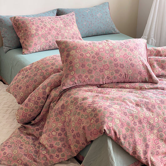 Juego de Sábanas Jacquard de Algodón Gasa Doble Capa - 4 Piezas - Image 18