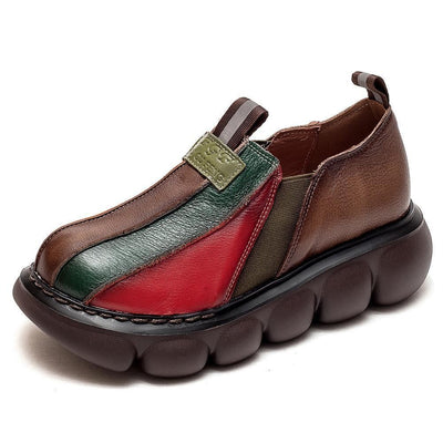 Zapatos Étnicos Bicolor con Suela Gruesa y Punta Redonda - Image 6