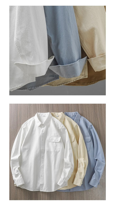 Camisa Blanca de Algodón Premium para Hombre con Bolsillos - Image 7