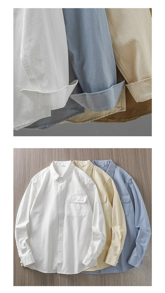 Camisa Blanca de Algodón Premium para Hombre con Bolsillos - Image 7