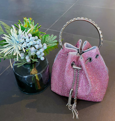 Bolso de Mano con Diamantes y Borlas Arcoíris Brillante - Image 8
