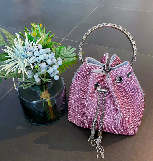 Bolso de Mano con Diamantes y Borlas Arcoíris Brillante - Image 8