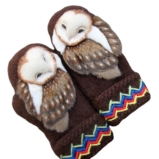 Guantes de Lana Tejidos con Diseño de Búhos - Cálidos y Acogedores para Invierno - Image 5
