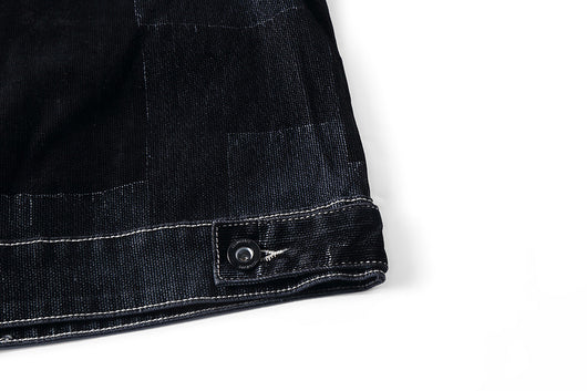 Chaqueta Denim Vintage con Paneles Texturizados para Hombre - Image 17