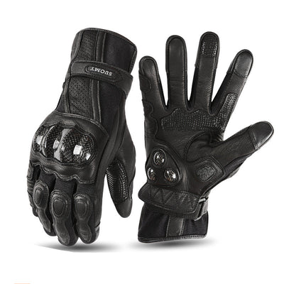 Guantes de Motociclista de Cuero Transpirable para Hombre y Mujer - Protección Todo Clima - Image 4