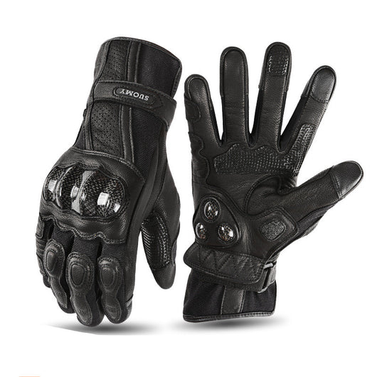 Guantes de Motociclista de Cuero Transpirable para Hombre y Mujer - Protección Todo Clima - Image 4