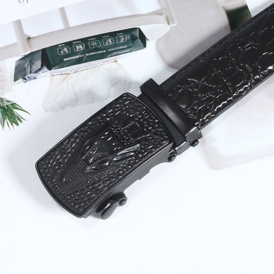 Cinturón de Cuero para Hombre con Hebilla Automática Estilo Ejecutivo - Image 2