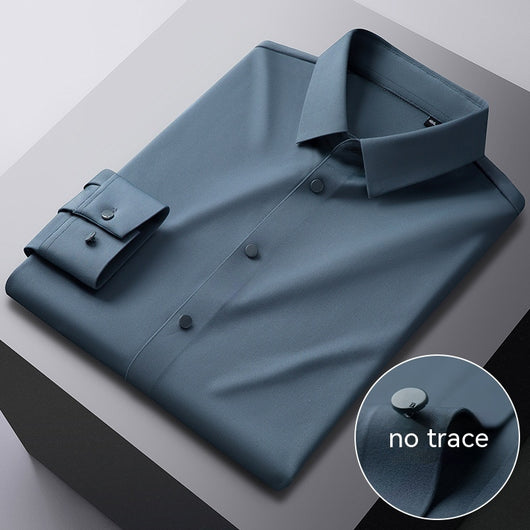 Camisa Elástica Sin Costuras con Rayas para Hombre - Image 10