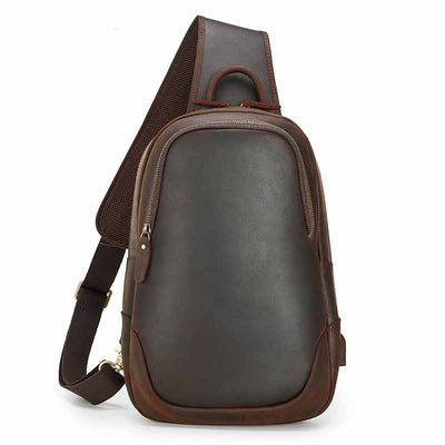 Bolsa de Pecho Vintage en Cuero para Hombre - Image 9