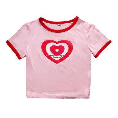 Playera Estampada Mori Girl Love de Algodón - Manga Corta para Mujer - Image 6
