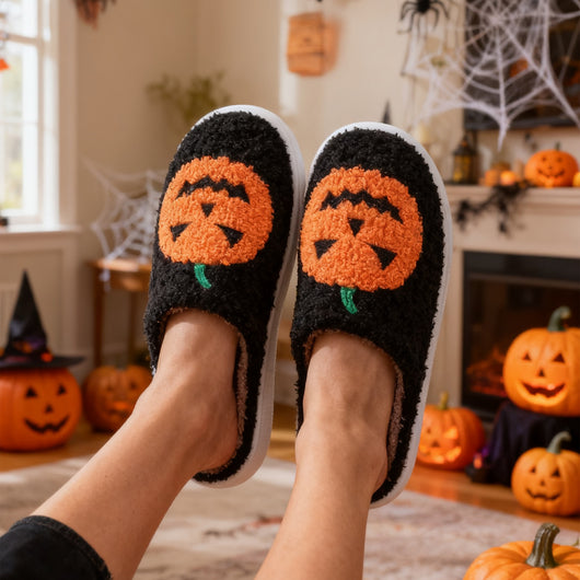 Pantuflas Cálidas Calabaza Halloween para Parejas - Zapatos de Casa Cómodos Hombre y Mujer - Image 2