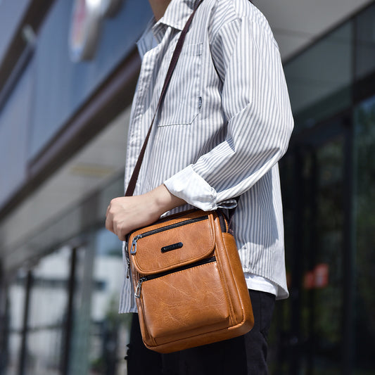 Bolsa Mensajero Vintage Portátil para Hombre