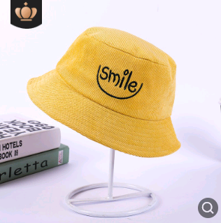 Gorra Pescador Pana Mujer Otoño Invierno Estilo Harajuku Bordado - Image 9