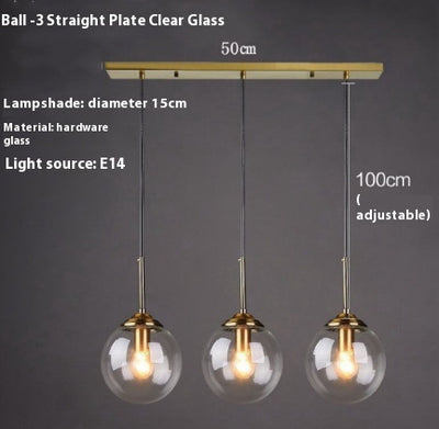 Lámpara de Techo Colgante Esférica de Cristal Moderno - Image 5
