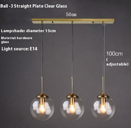 Lámpara de Techo Colgante Esférica de Cristal Moderno - Image 5