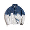 Chaqueta Denim Tie-Dye Vintage Lavado con Bordes Crudos - Estilo Casual Desenfadado
