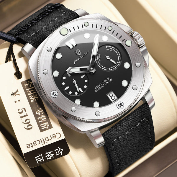Reloj de Cuarzo Multifuncional Impermeable para Hombre con Esfera Luminosa