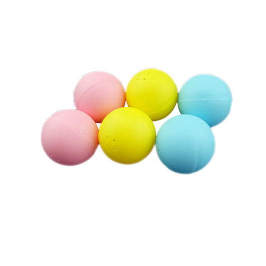 Light blue wavy cat track toy with three levels, colorful balls, and suction cups for window attachment. - Image 3