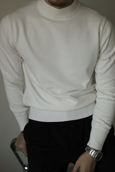 Suéter Modal Cuello Mocko Ajustado para Hombre - Image 15