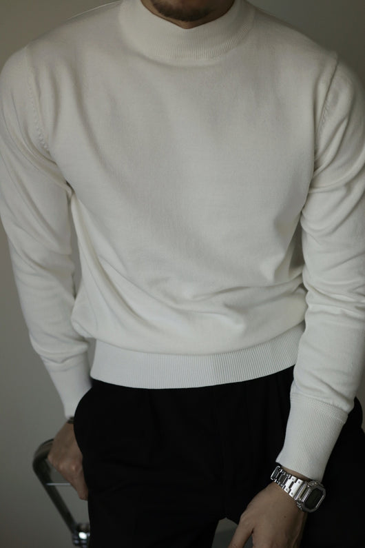 Suéter Modal Cuello Mocko Ajustado para Hombre - Image 15