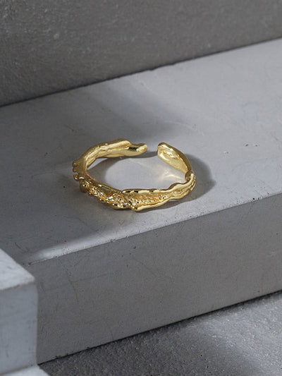 Anillo de Plata Esterlina Texturizado Delgado para Mujer