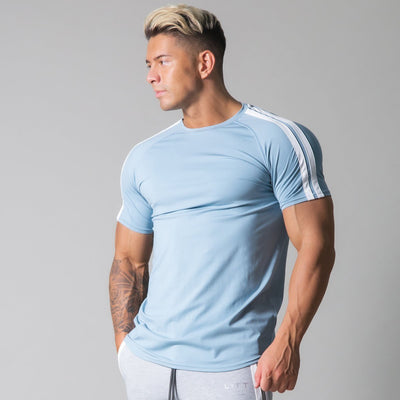 Playera Clásica de Cuello Redondo Manga Corta Color Liso para Hombre - Image 8