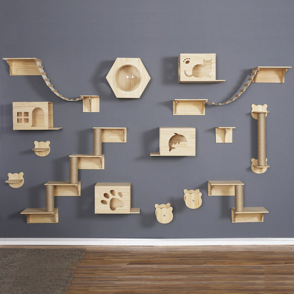 Solid Wood Cat Tree