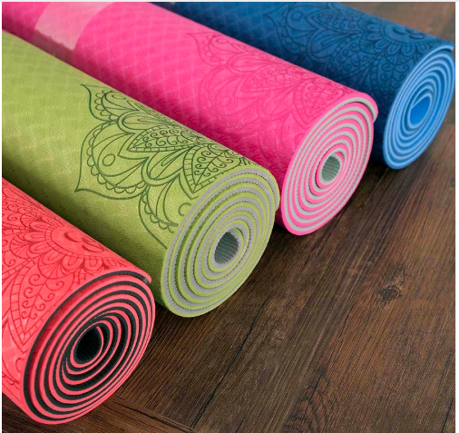 Tapete de Yoga TPE Bicolor Antideslizante