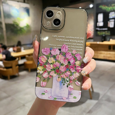 Funda Protectora Transparente Floral para Celular - Image 8