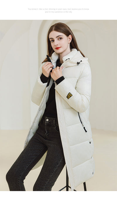 Abrigo Largo de Invierno con Capucha y Bolsillos - Chaqueta de Algodón para Mujer - Image 17