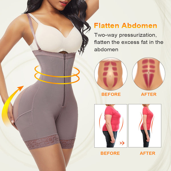 Pantalón Moldeador de Cadera con Cintura Elástica Doble y Malla Transpirable