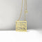 Exquisite Square Maze Pendant Necklace Female Dorado