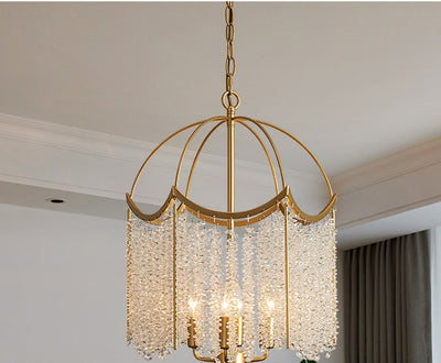 Lámpara de Araña de Cristal Americano Estilo Francés Lujo - Image 9