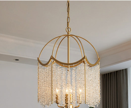 Lámpara de Araña de Cristal Americano Estilo Francés Lujo - Image 9