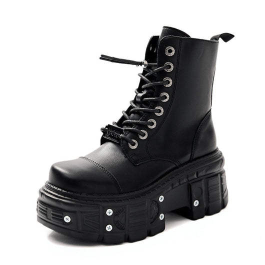 Botas Martin Punk para Mujer - Cuero Auténtico Estilo Alternativo - Image 5