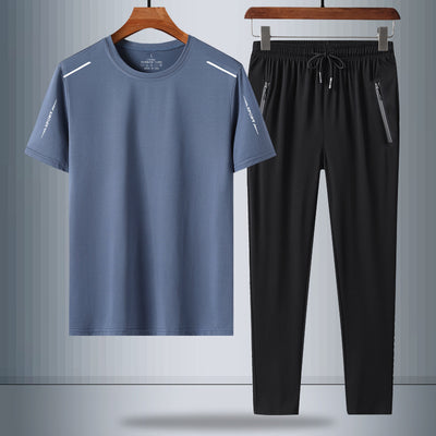 Conjunto Verano Hombre: Camiseta y Pantalón Seda de Hielo Secado Rápido - Image 10