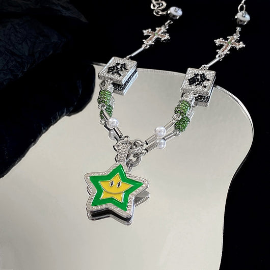 Collar de Pareja Hip Hop Estrella de la Suerte y Fortuna - Image 10