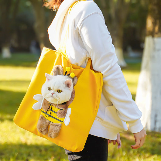Bolsa Transportadora Canvas para Gatos con Compartimento para Pañales - Image 3