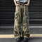 Pantalón Vaquero Retro Tipo Workwear con Bolsillos y Pierna Ancha